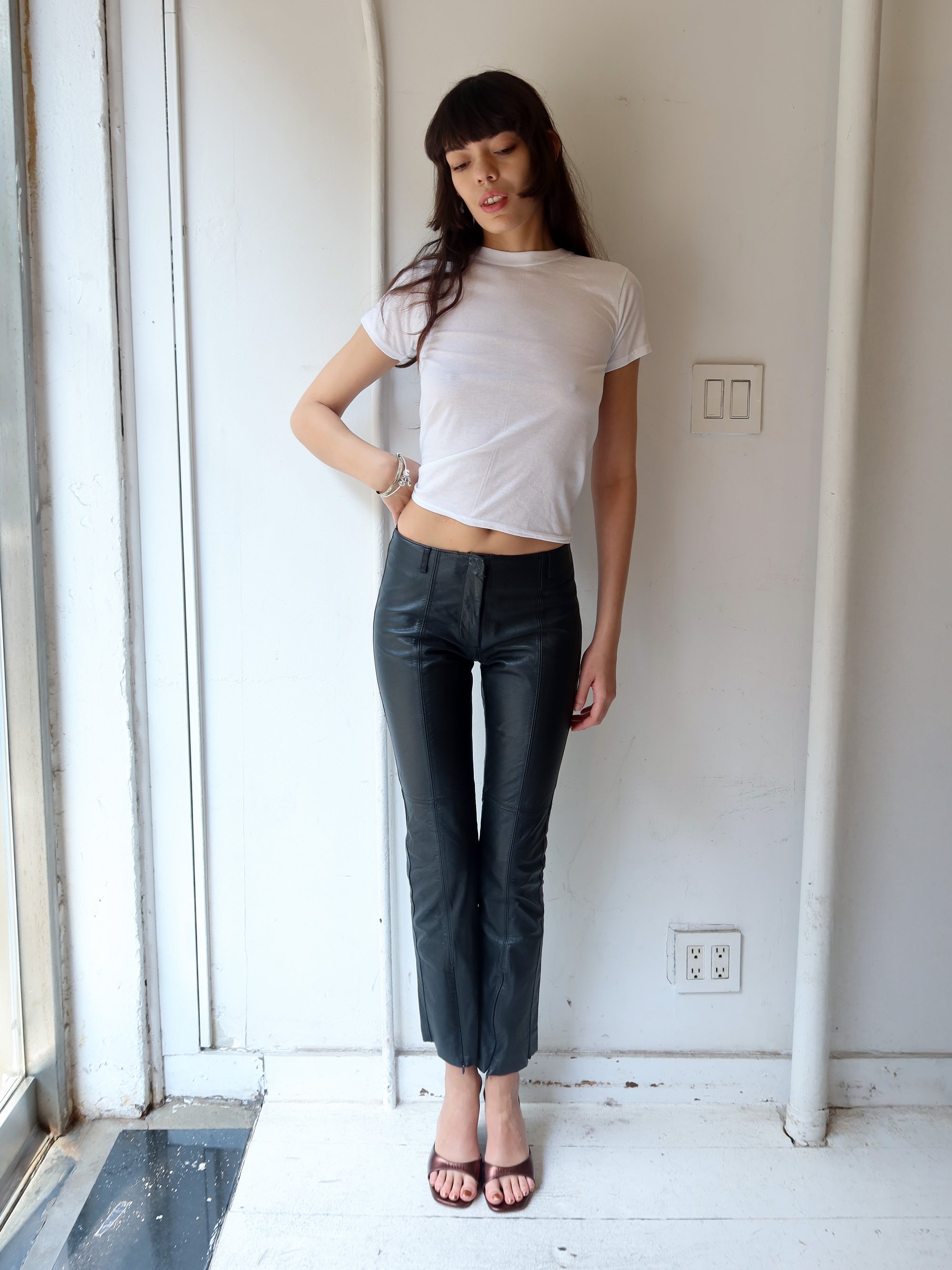 Vintage Leather Biker Pants