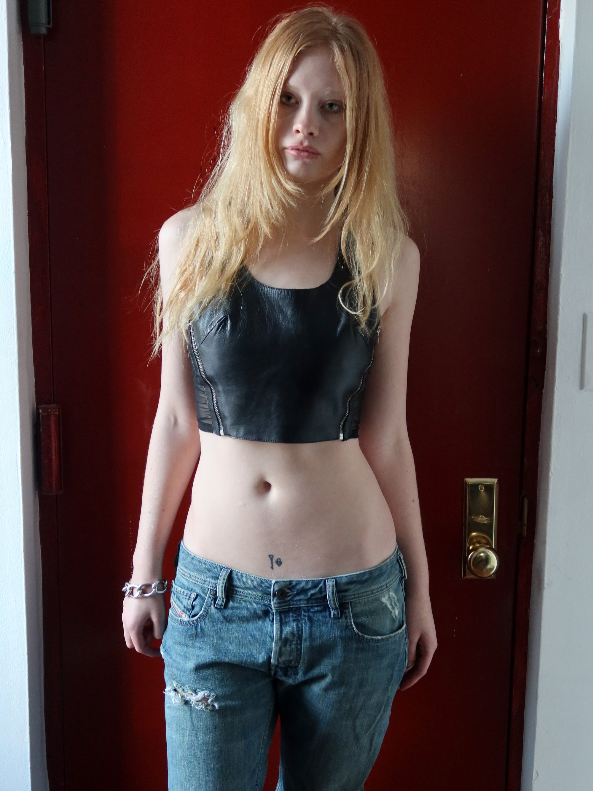 Vintage Plein Sud Leather Top