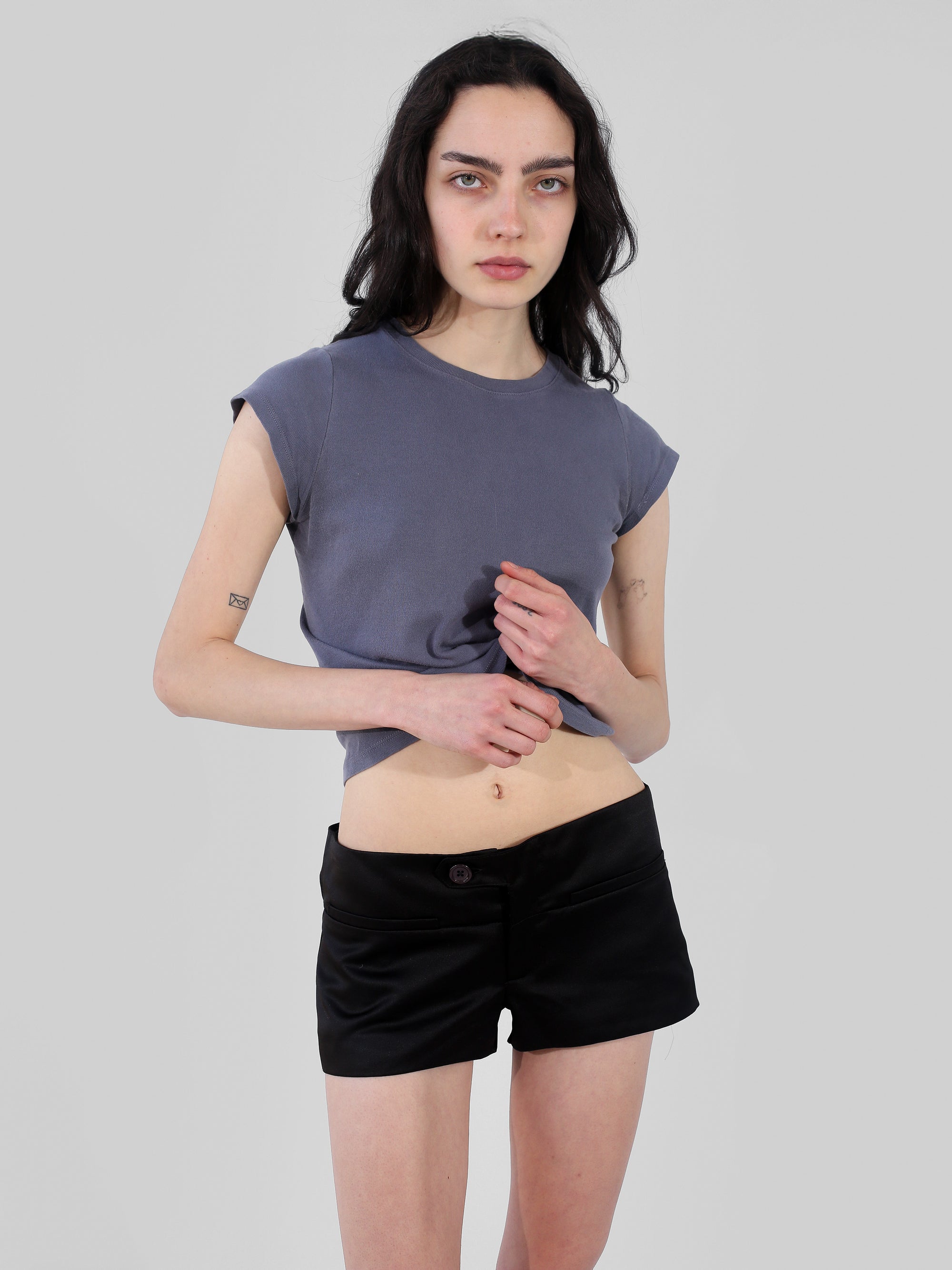 Lily Shorts - Black Satin