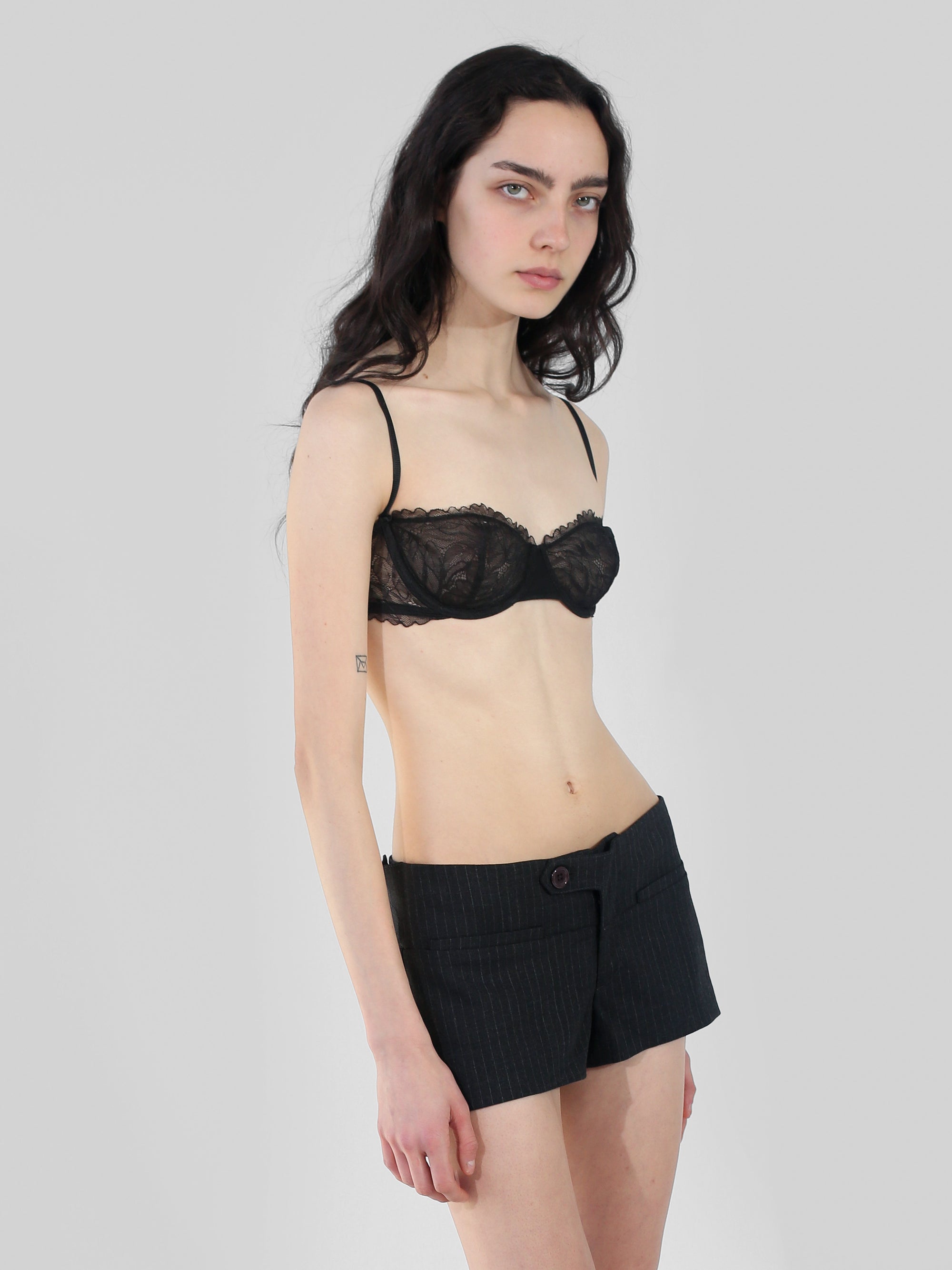 Lily Shorts - Gray Pinstripe