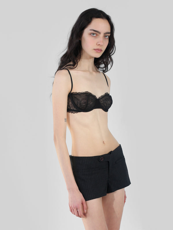 Lily Shorts - Gray Pinstripe