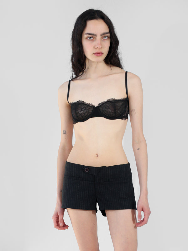 Lily Shorts - Gray Pinstripe