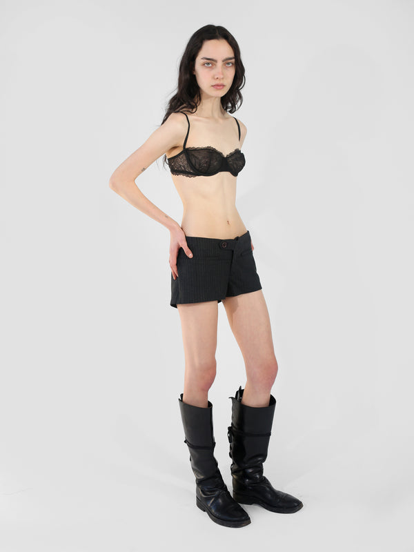 Lily Shorts - Gray Pinstripe