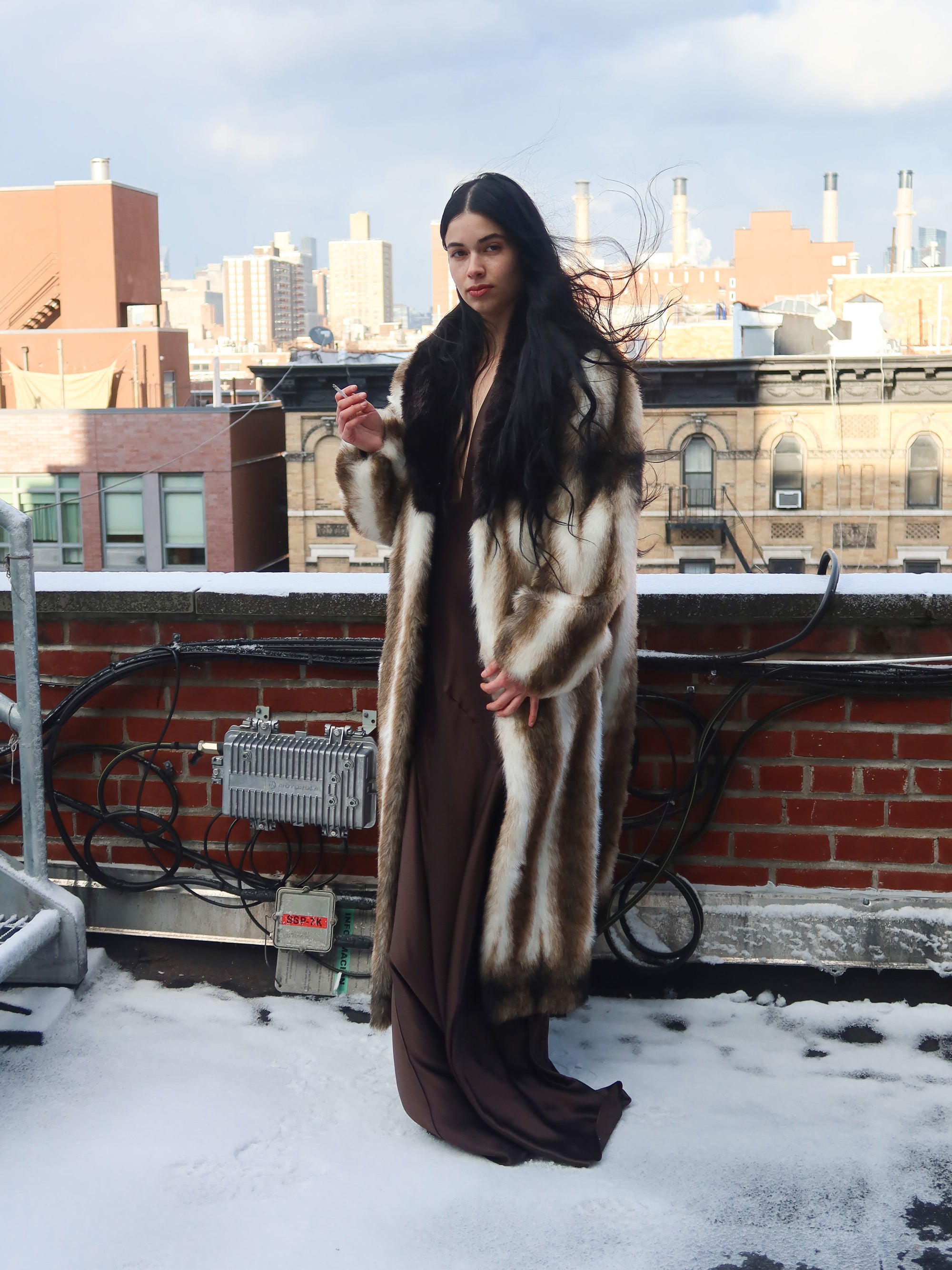 Vintage Faux Calico Fur