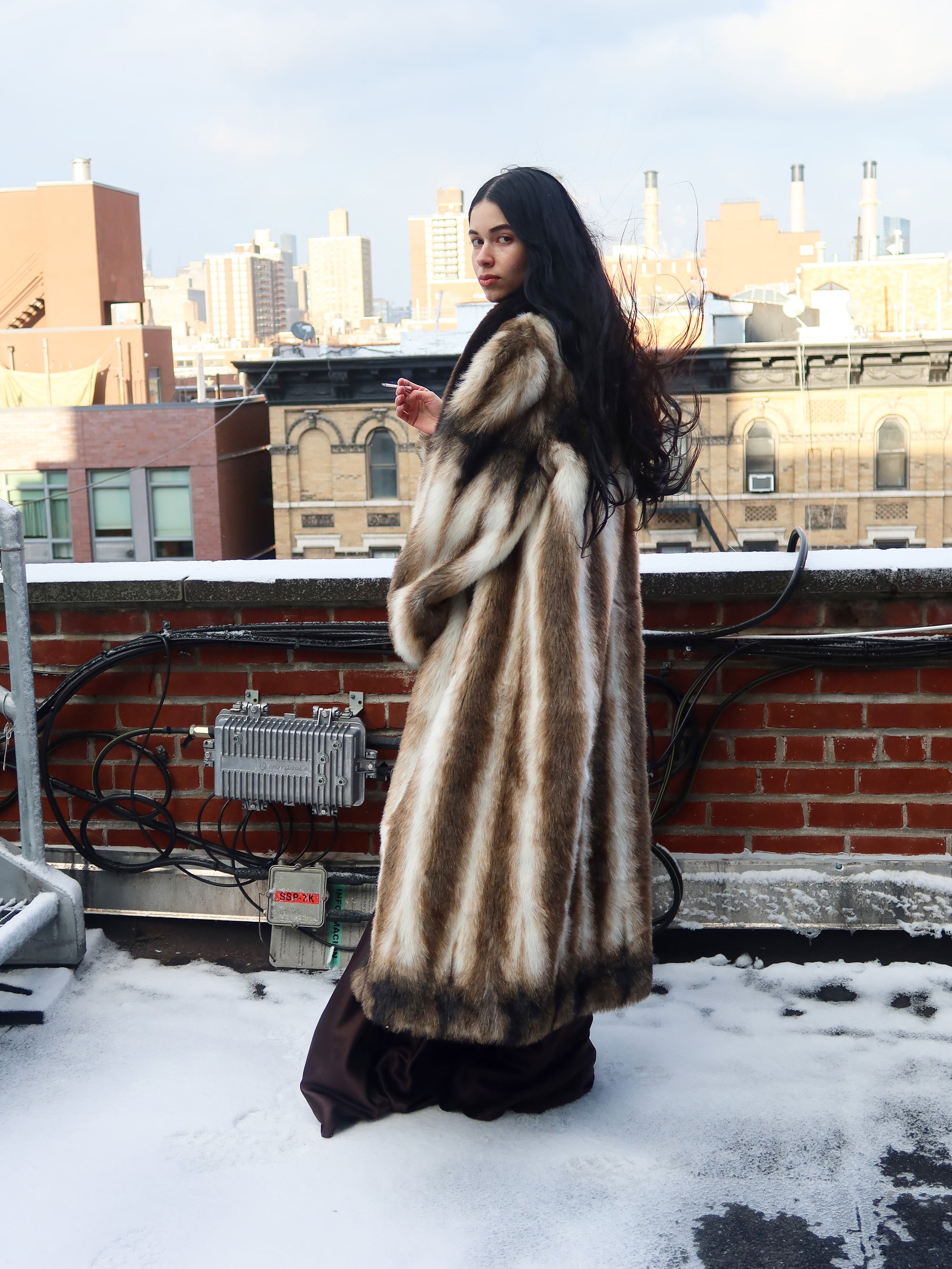 Vintage Faux Calico Fur