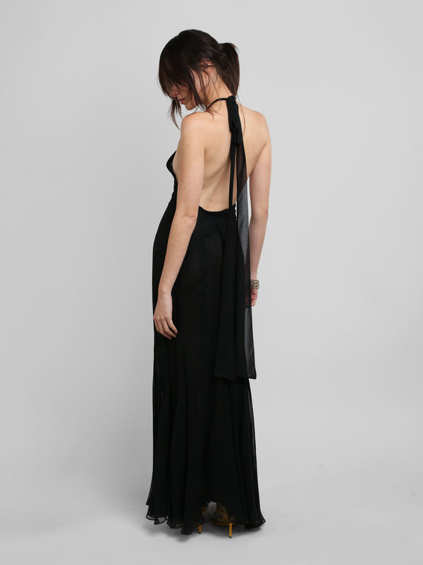 Mariela Halter Dress - Black