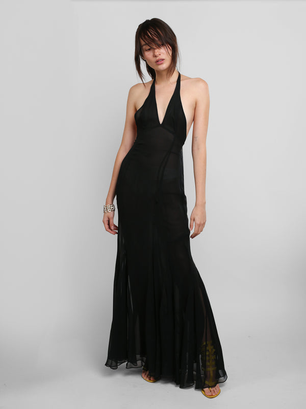 Mariela Halter Dress - Black