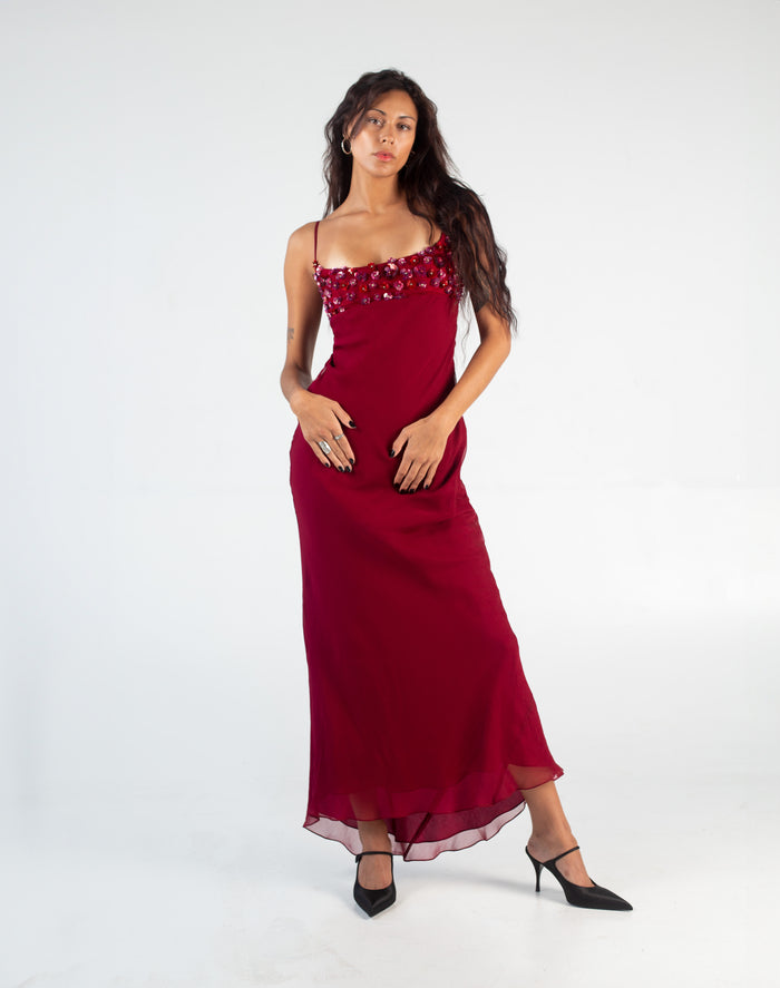 Fancy Lace Delilah - Burgundy