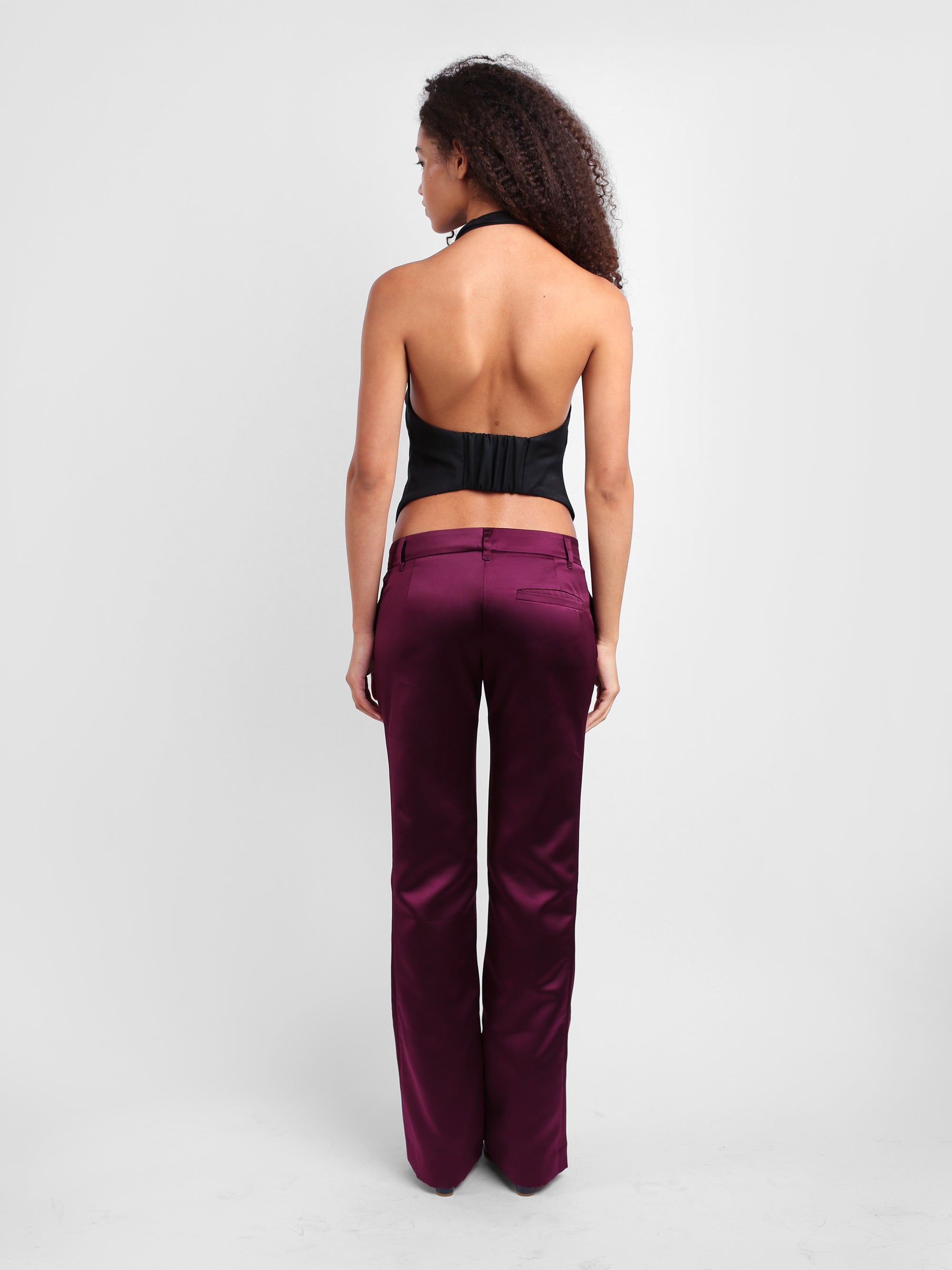 G-Pant - Plum Satin