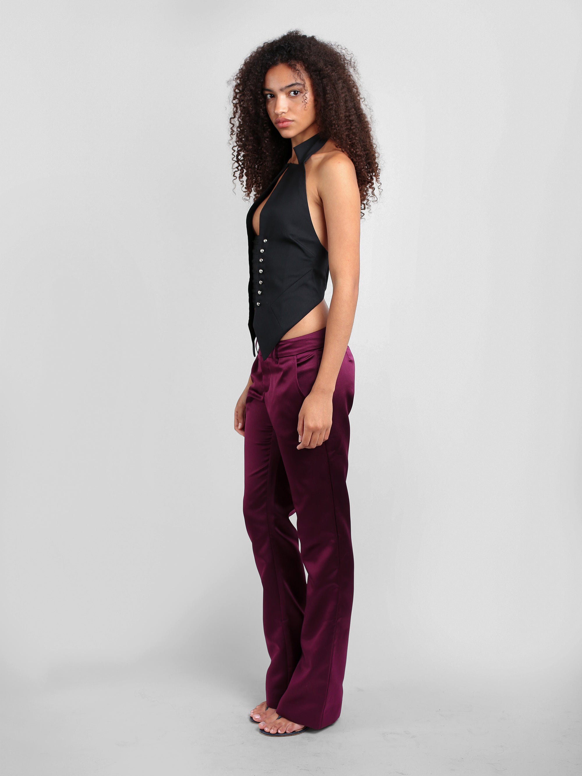 G-Pant - Plum Satin