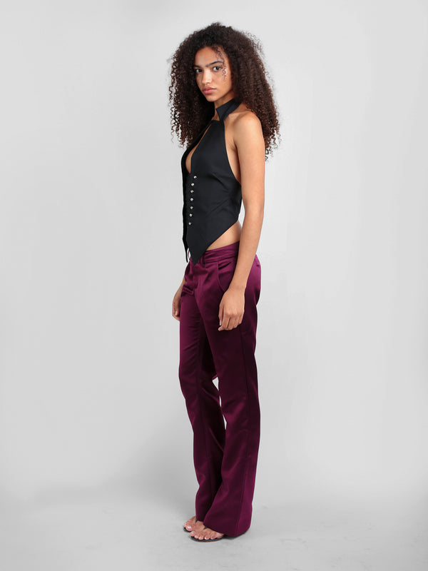 G-Pant - Plum Satin