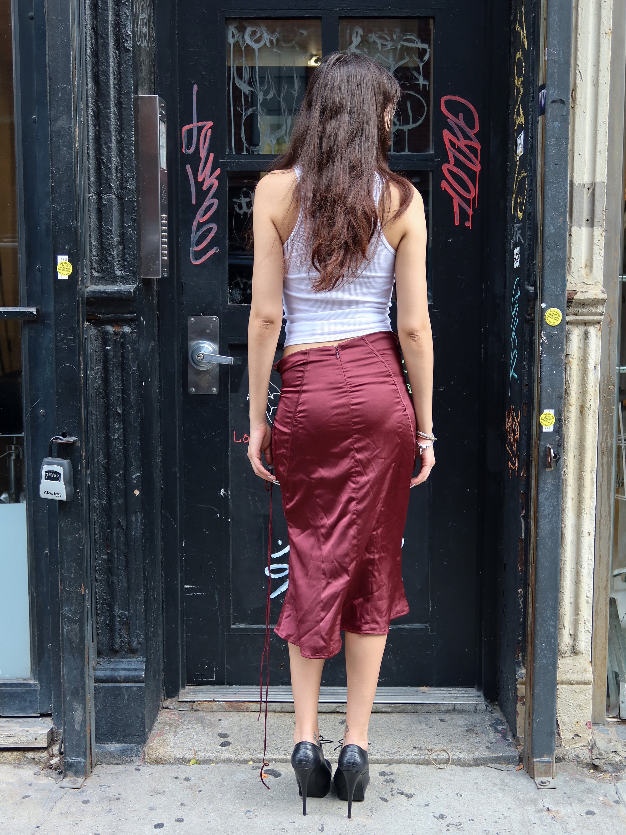 Vintage Burgundy Skirt