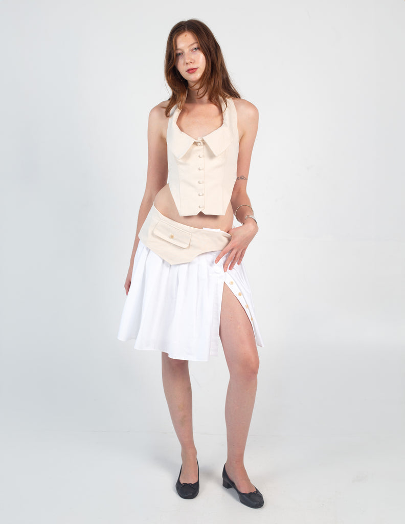 Meredith Mini Skirt - White