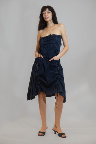 Bubblegum Skirt Dress - Navy