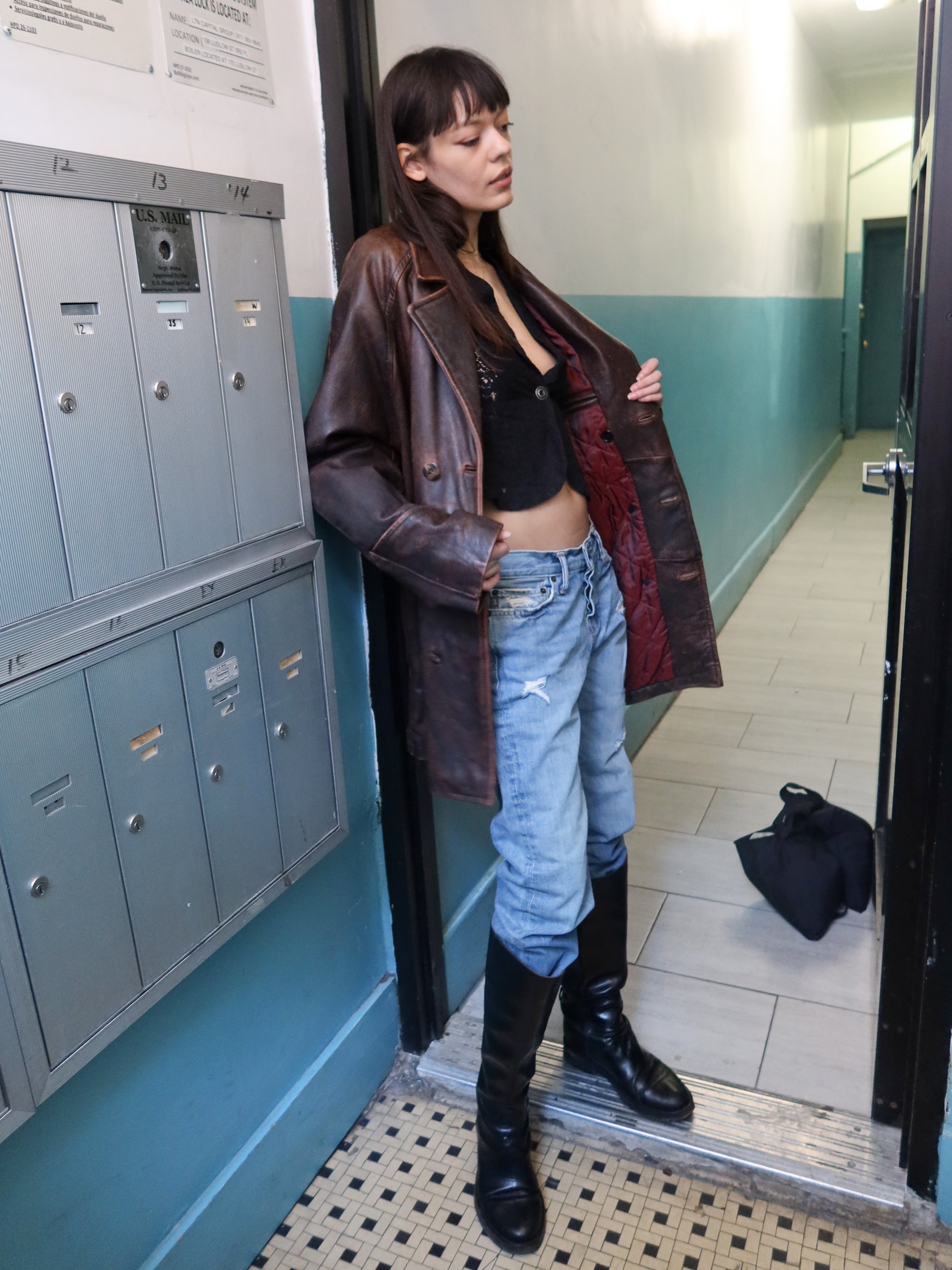 Vintage Oversized Leather Jacket