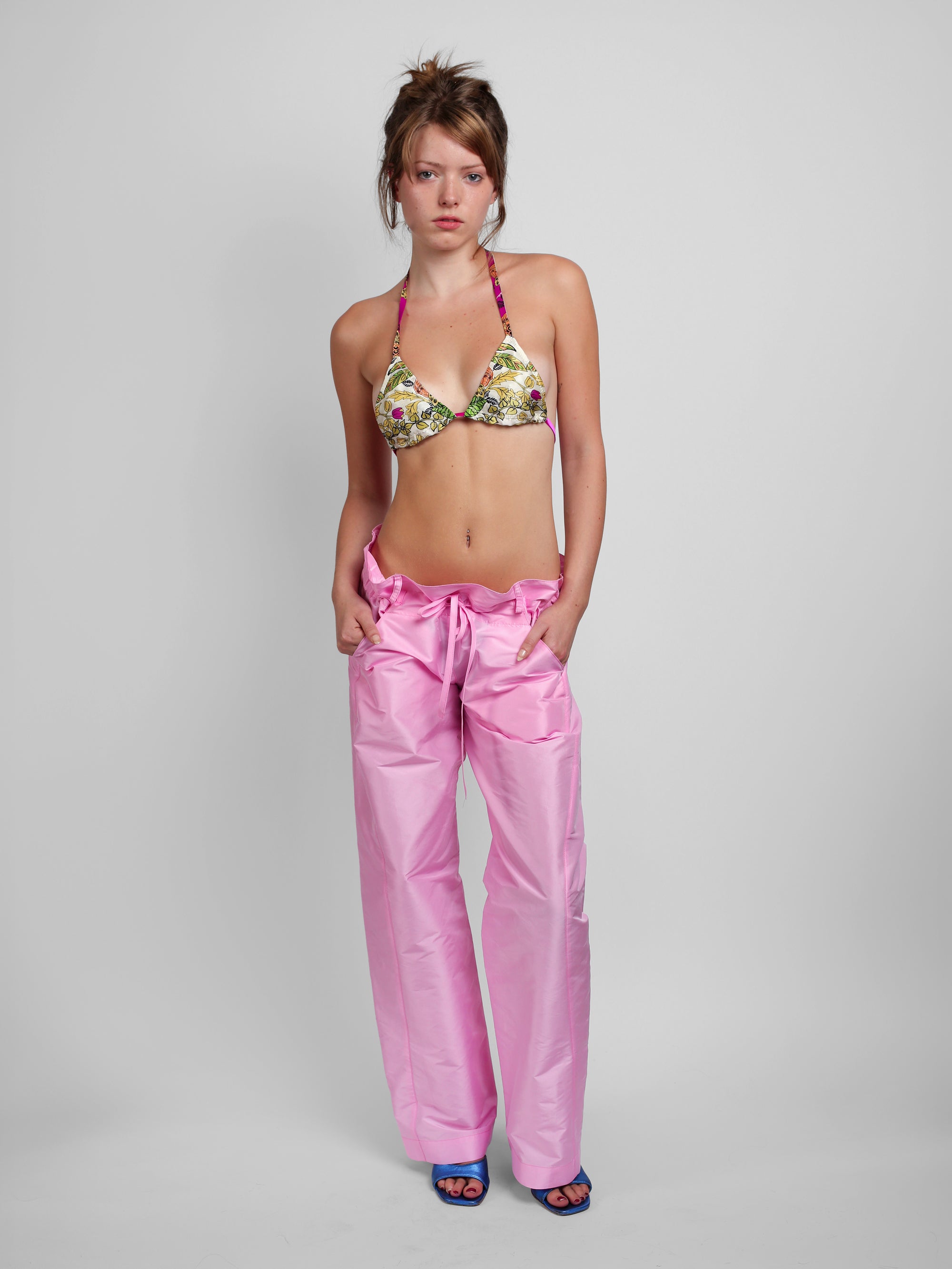 Bikini Top - Pink Silk