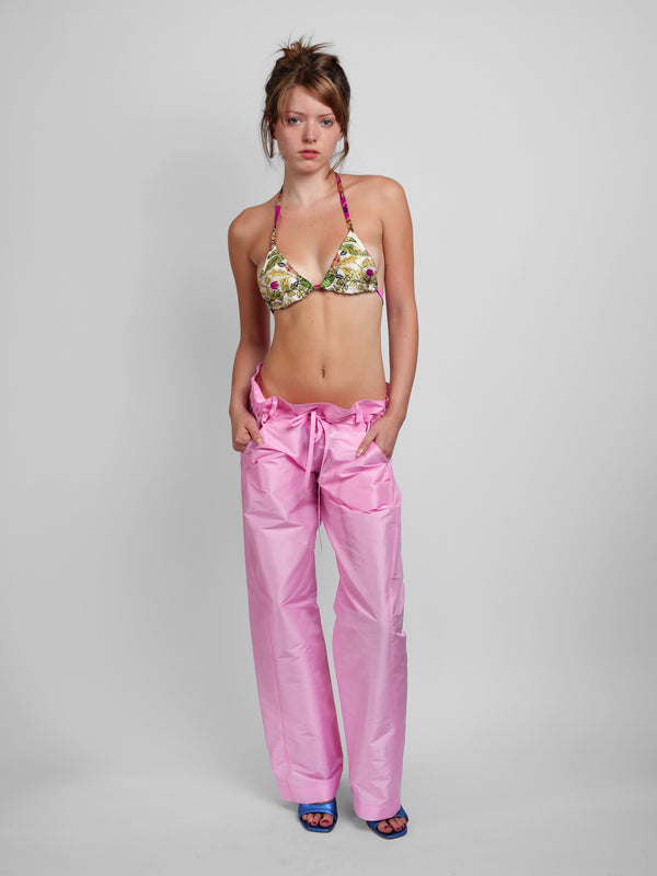 Bikini Top - Pink Silk