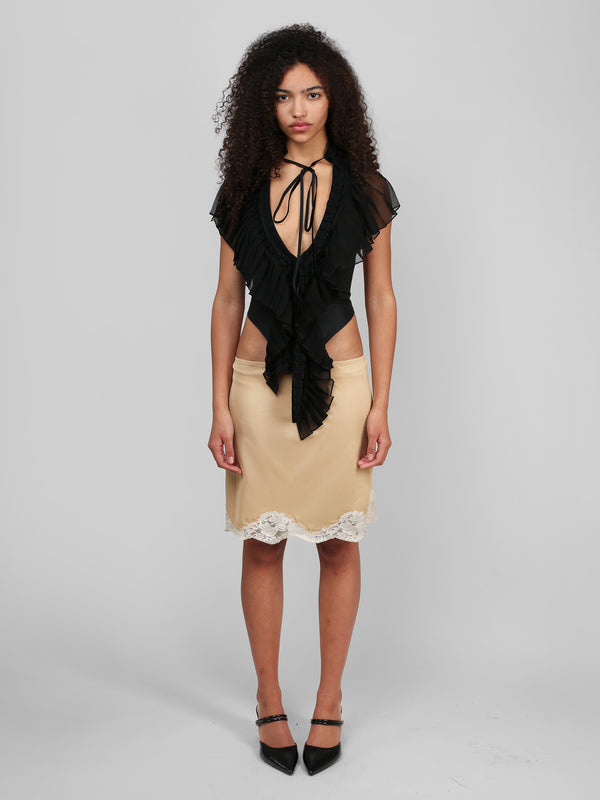 Pleated Vest Top - Black