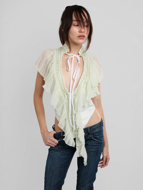 Pleated Vest Top - Mint