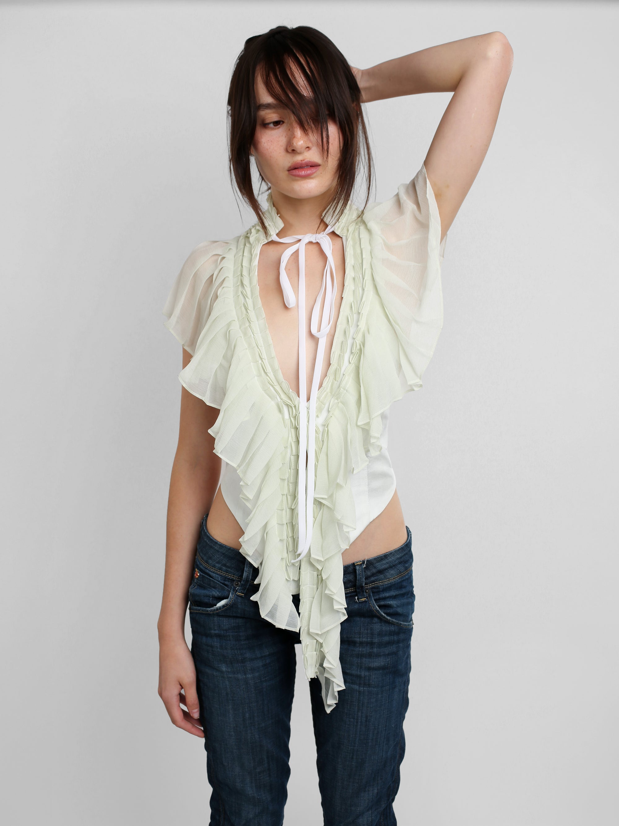 Pleated Vest Top - Mint