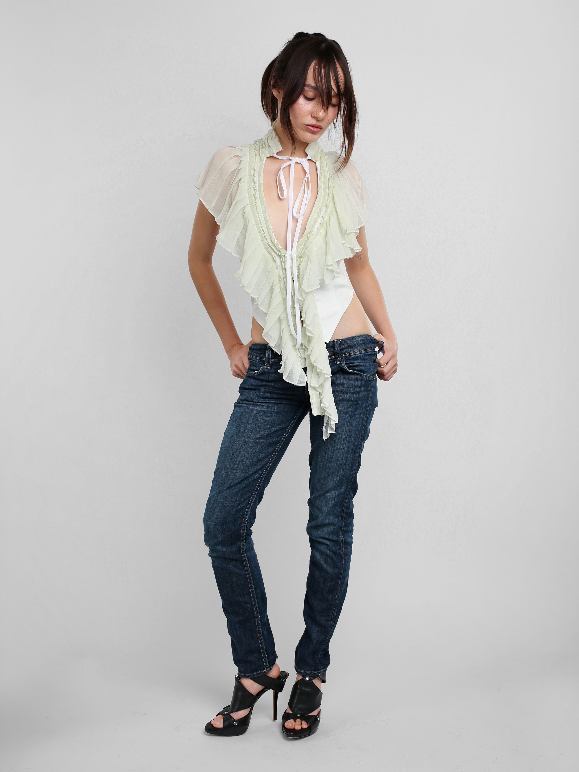 Pleated Vest Top - Mint