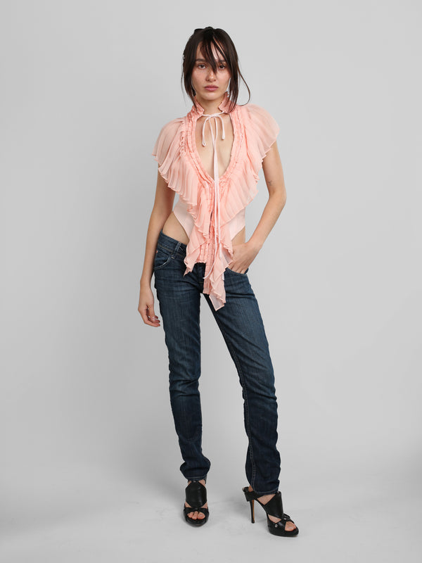 Pleated Vest Top - Baby Pink