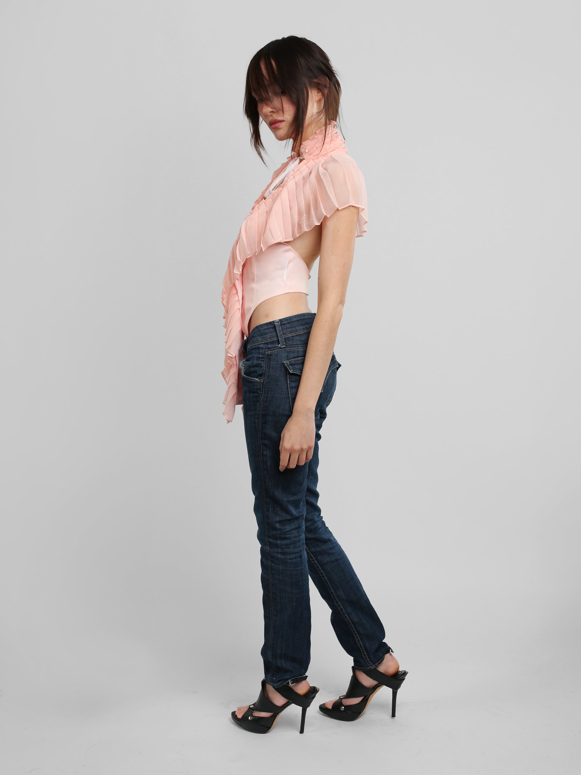 Pleated Vest Top - Baby Pink