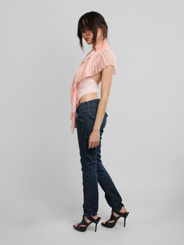 Pleated Vest Top - Baby Pink
