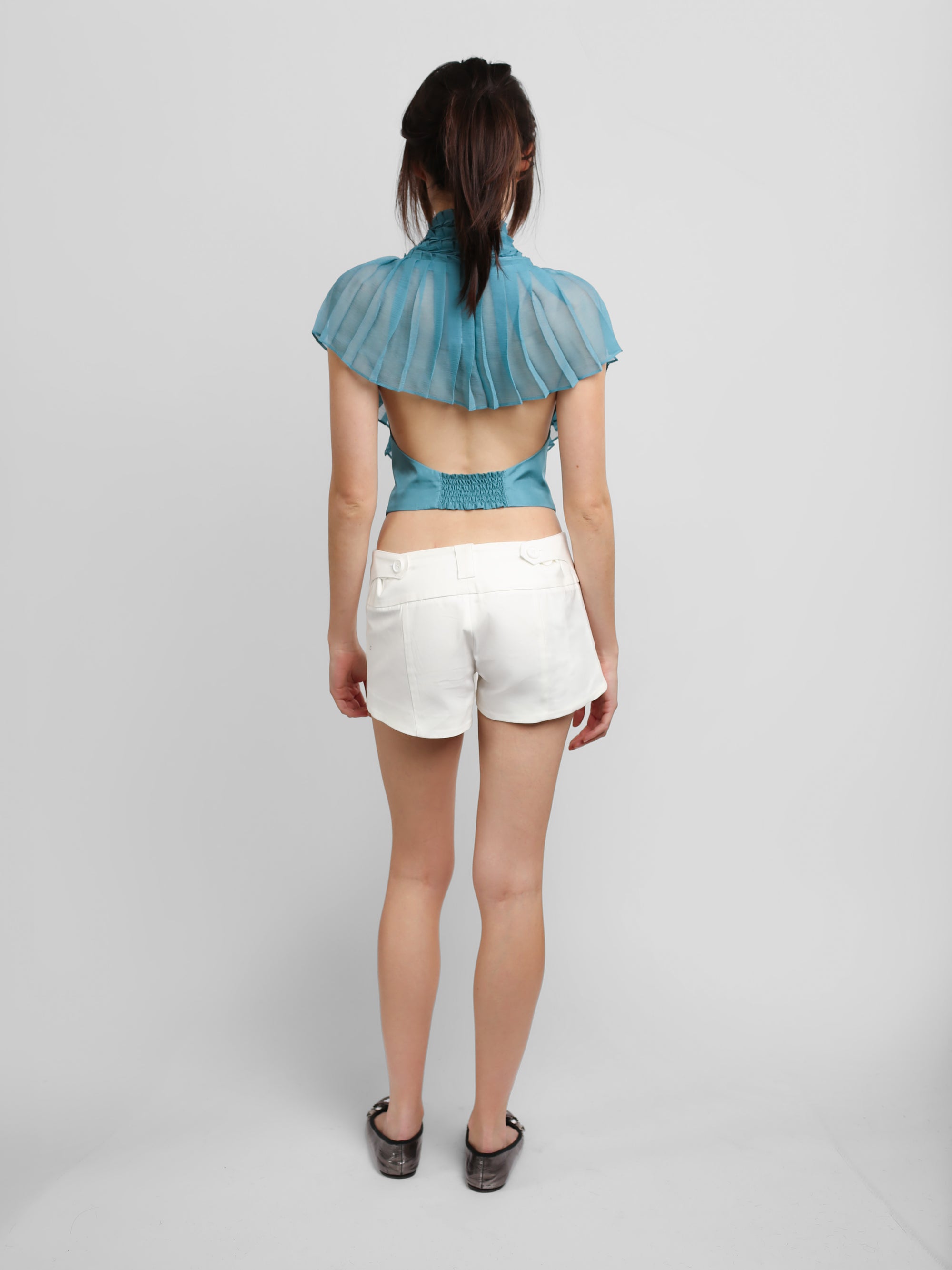 Pleated Vest Top - Teal