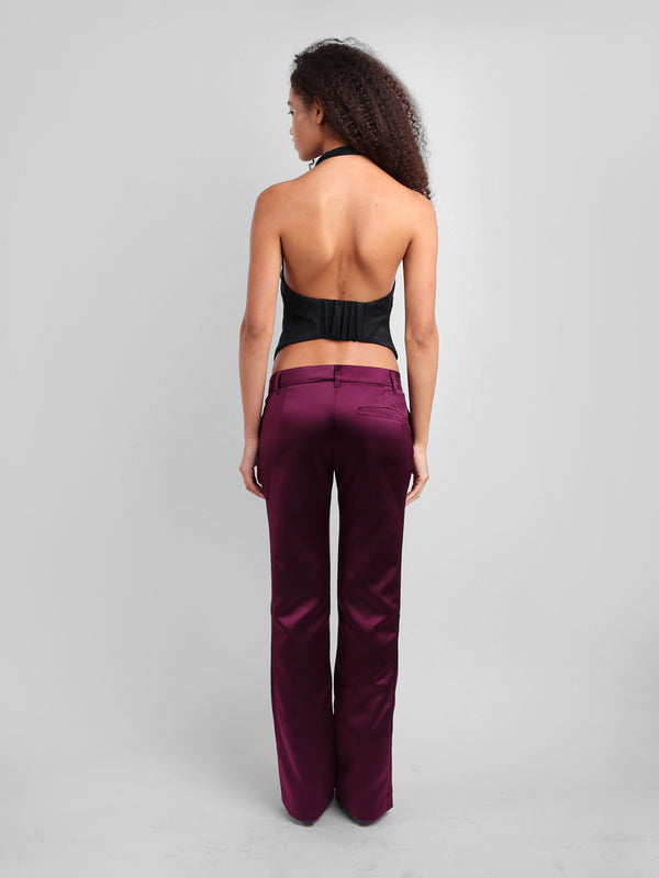 G-Pant - Plum Satin