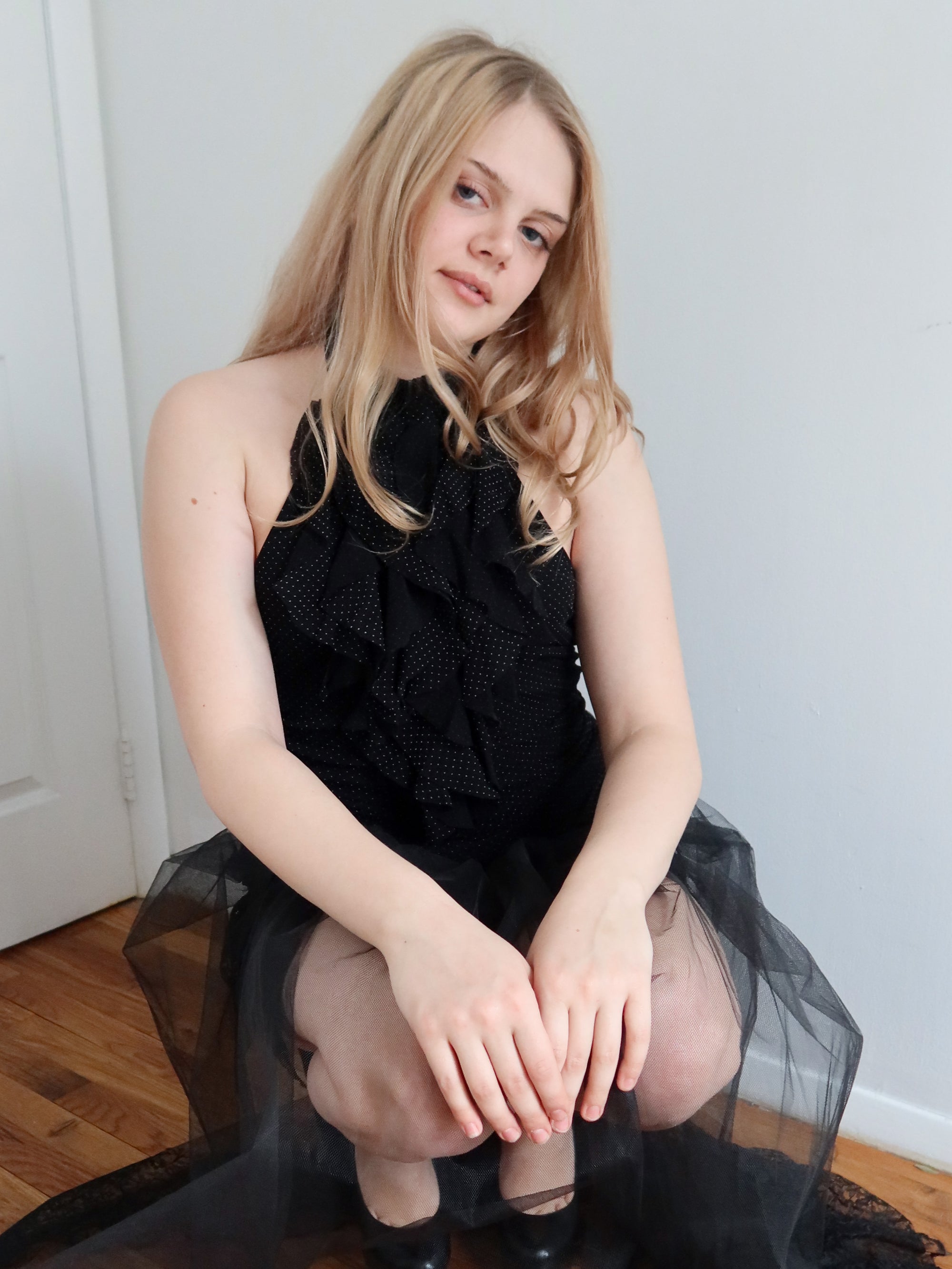 Vintage Ruffled Halter Top