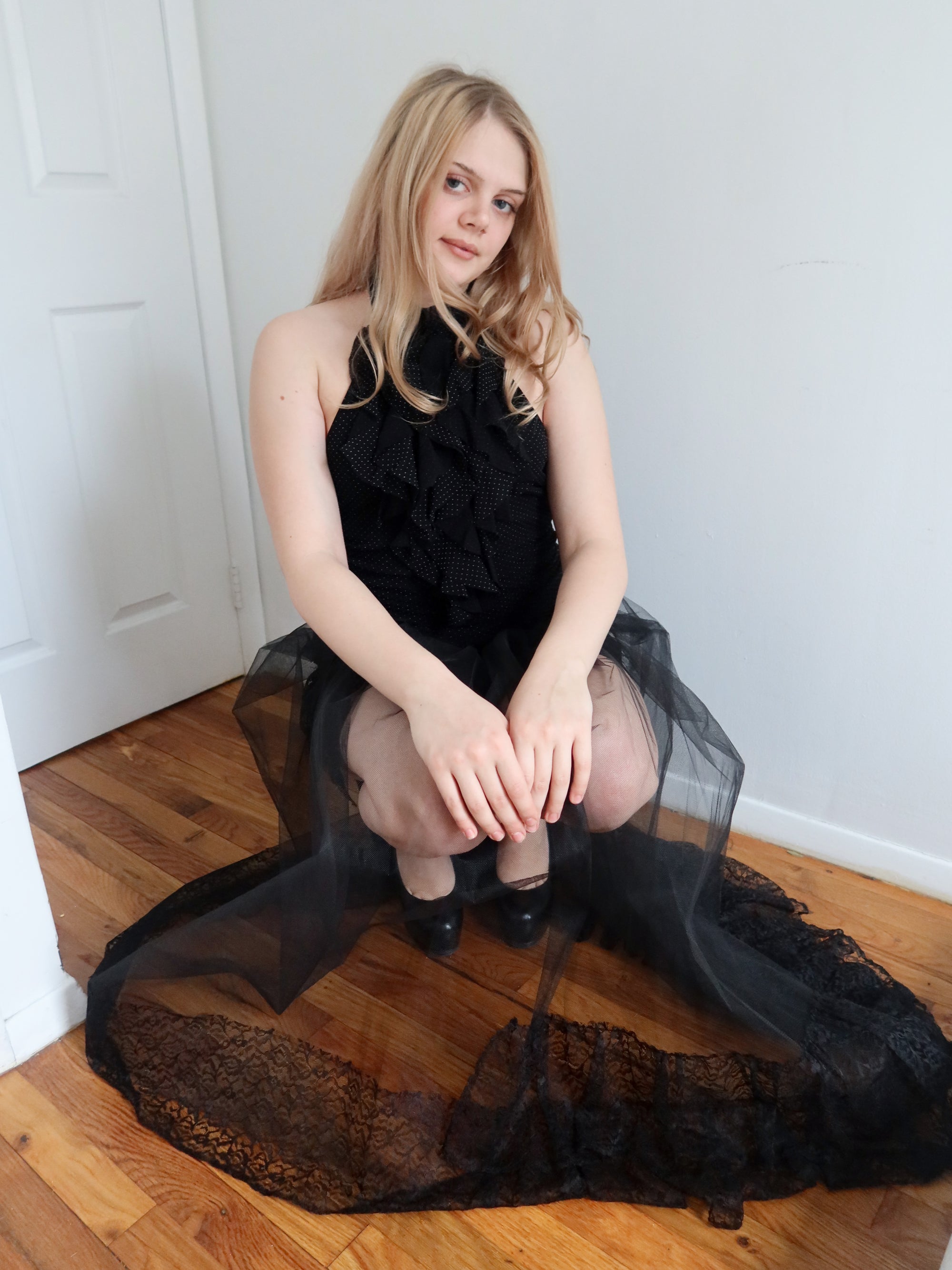 Vintage Ruffled Halter Top