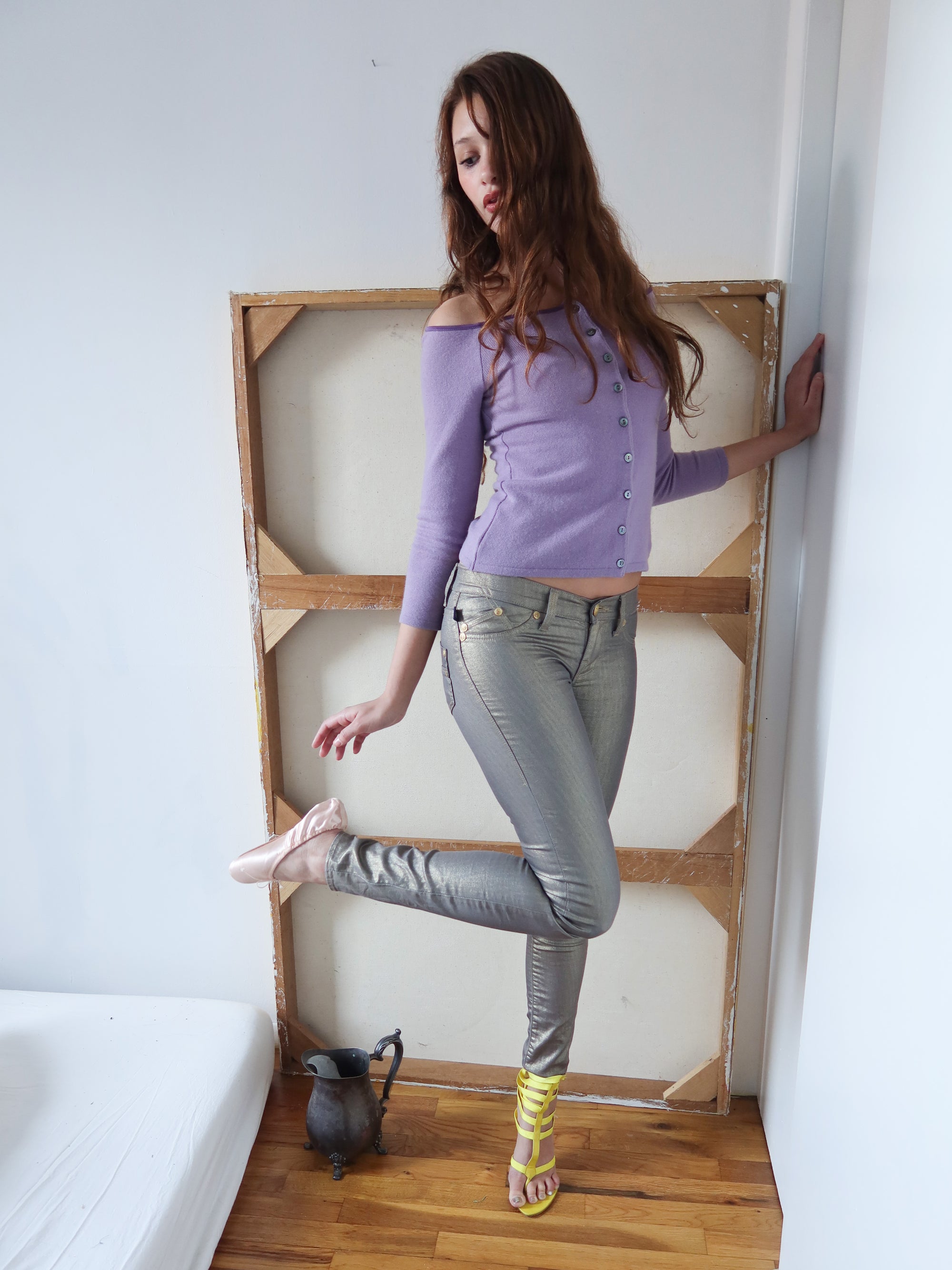 Reworked Izzy Cardigan - Lilac