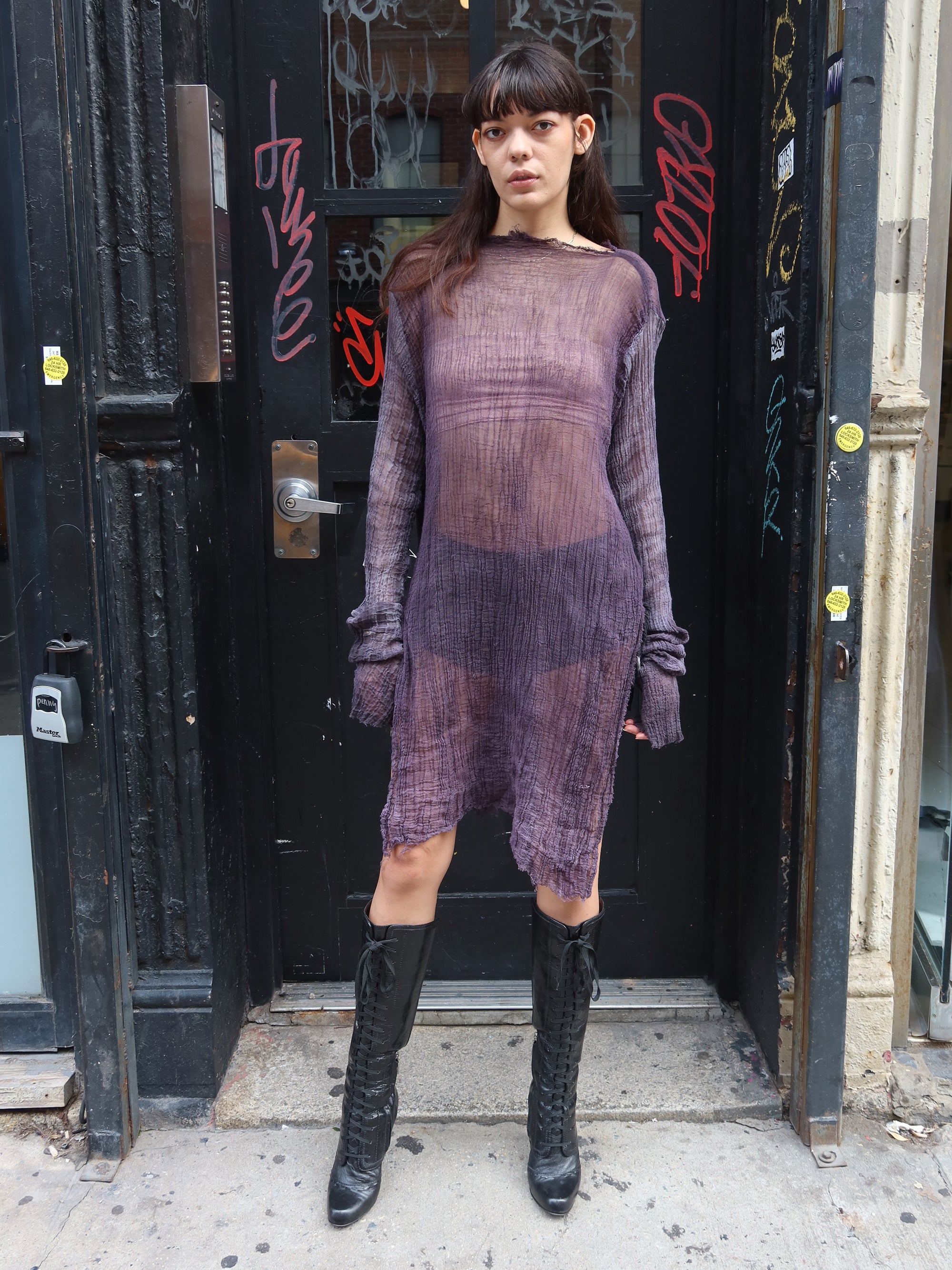Vintage Plum Gauze Top