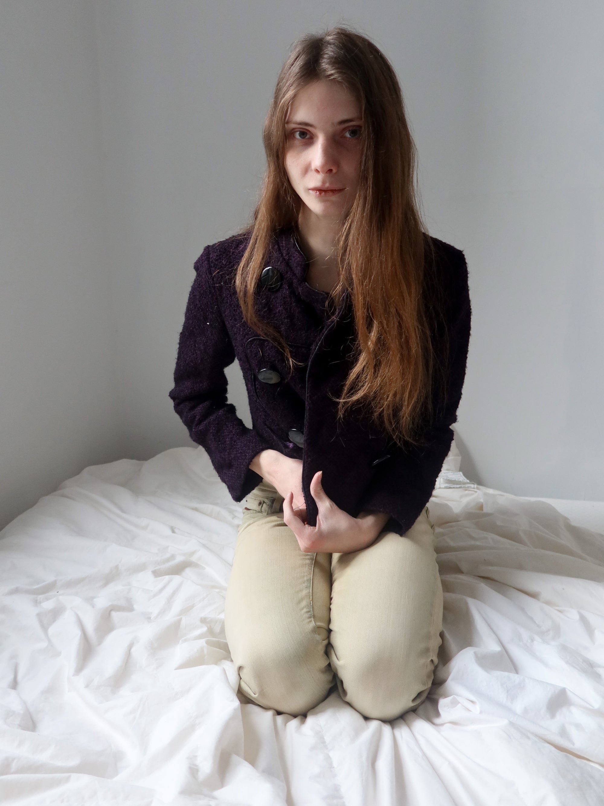 Vintage Purple Wool Blazer