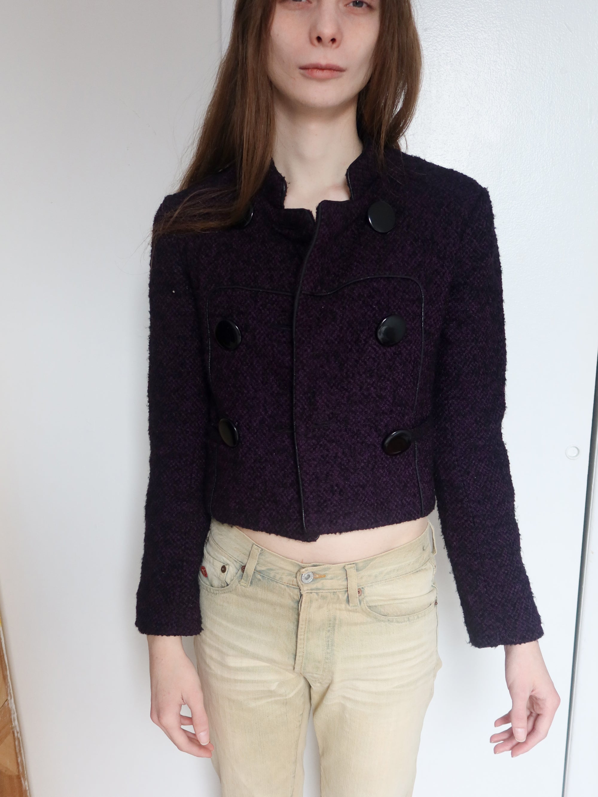 Vintage Purple Wool Blazer