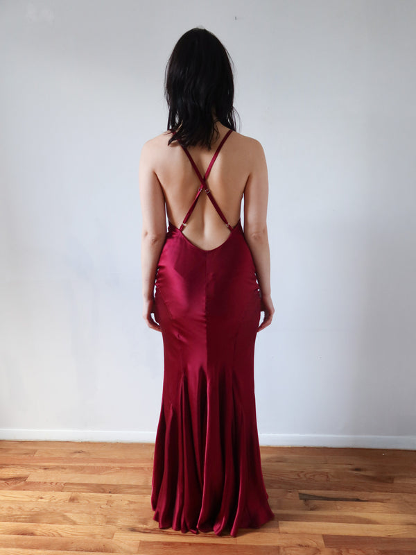 Gia Gown - Burgundy