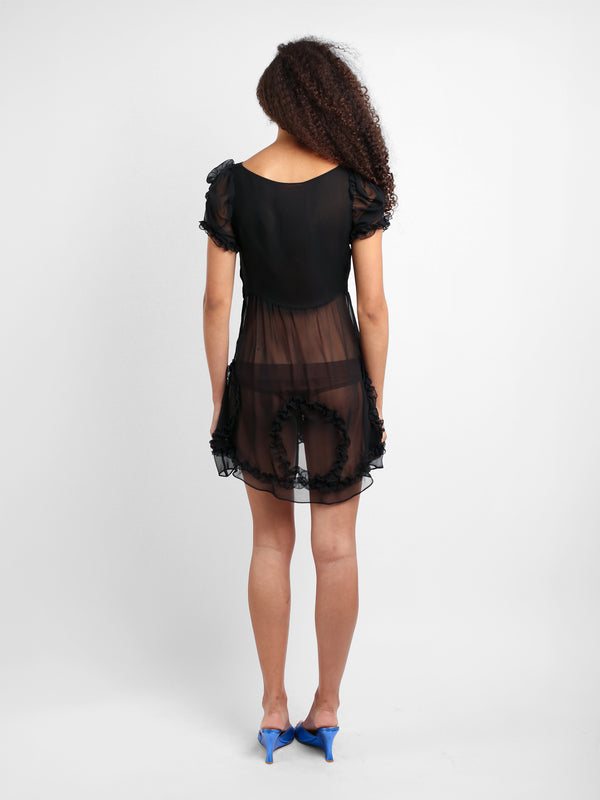 Romantic Mini Dress - Black