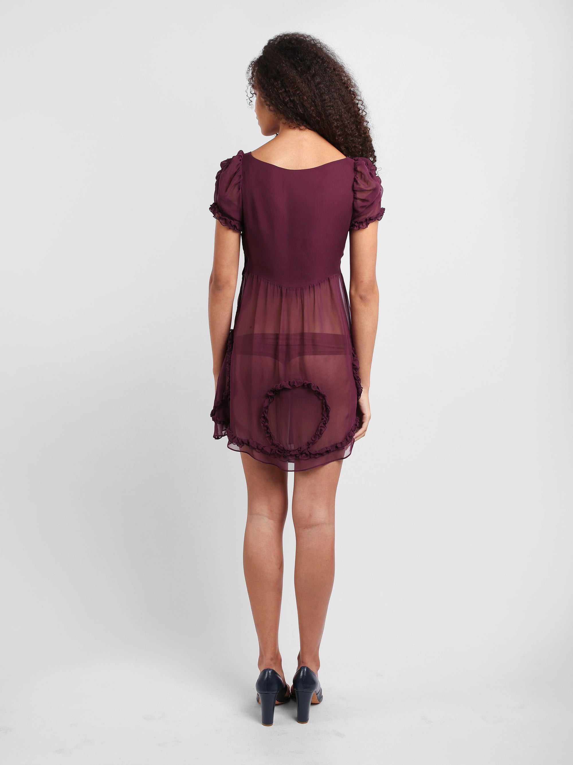 Romantic Mini Dress - Plum