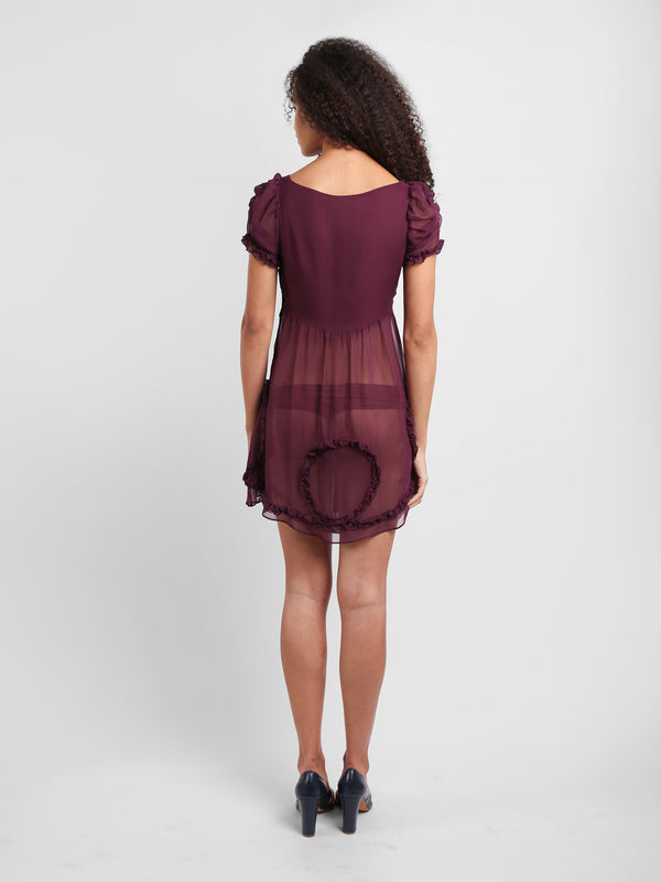 Romantic Mini Dress - Plum