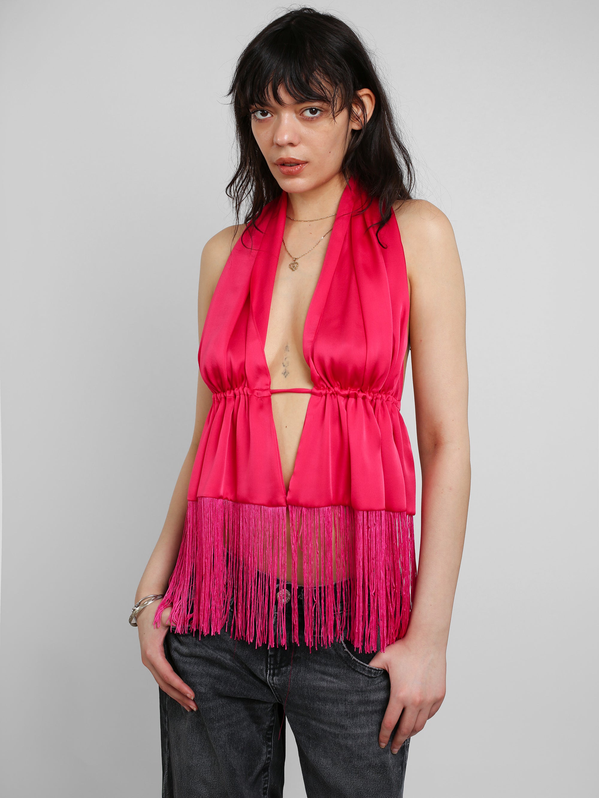 Scarf Top - Hot Pink