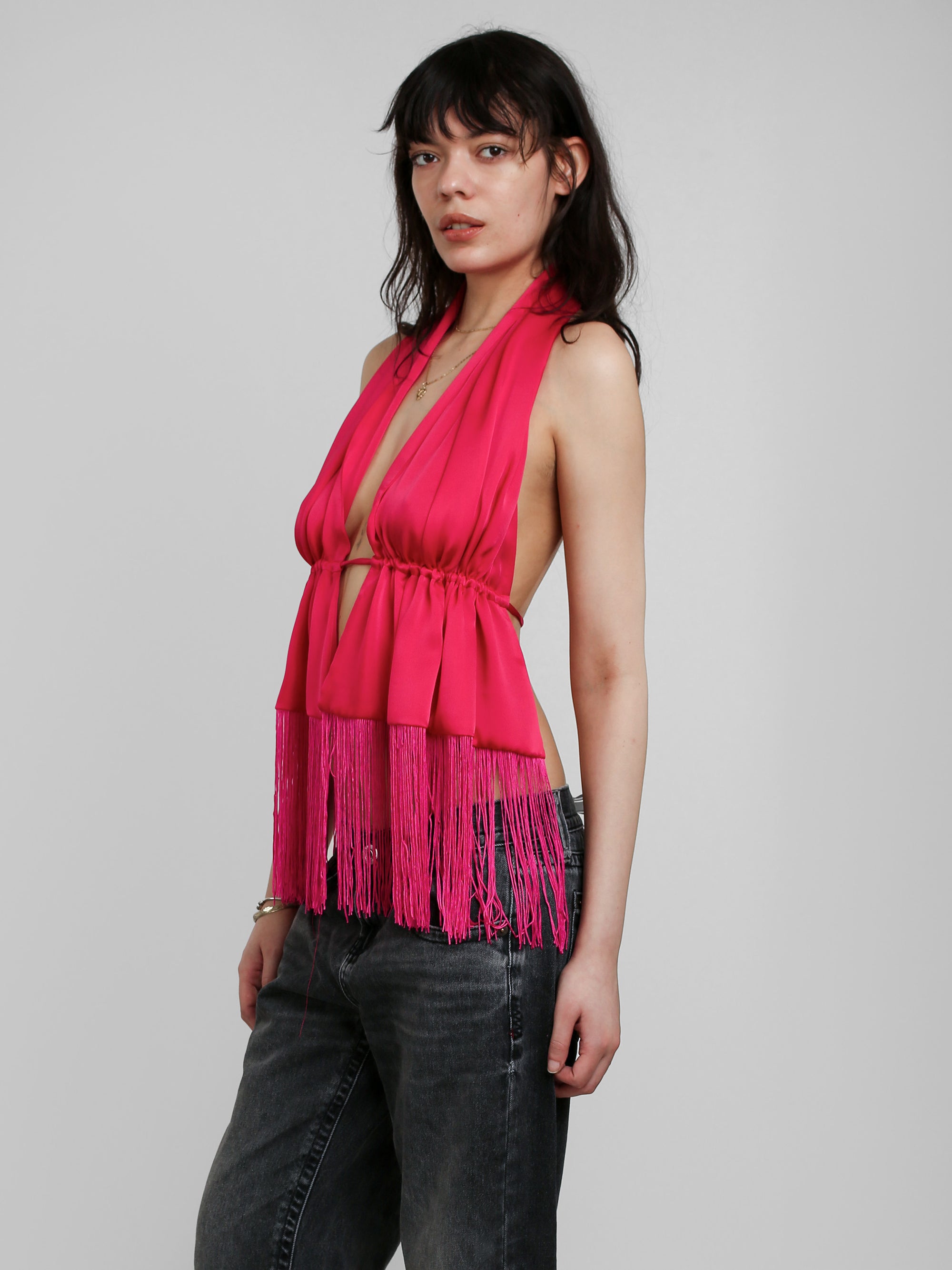Scarf Top - Hot Pink