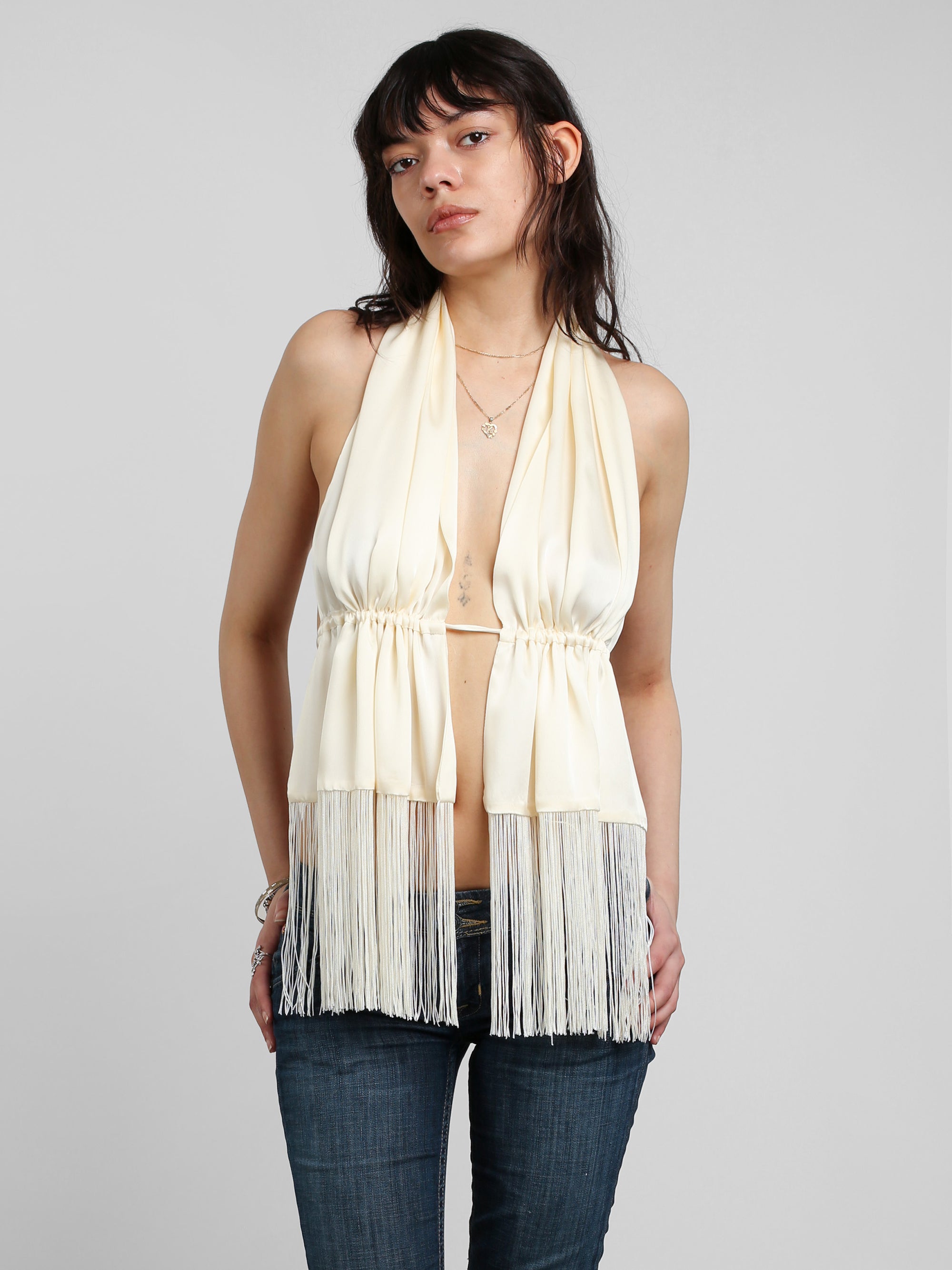 Scarf Top - Ivory