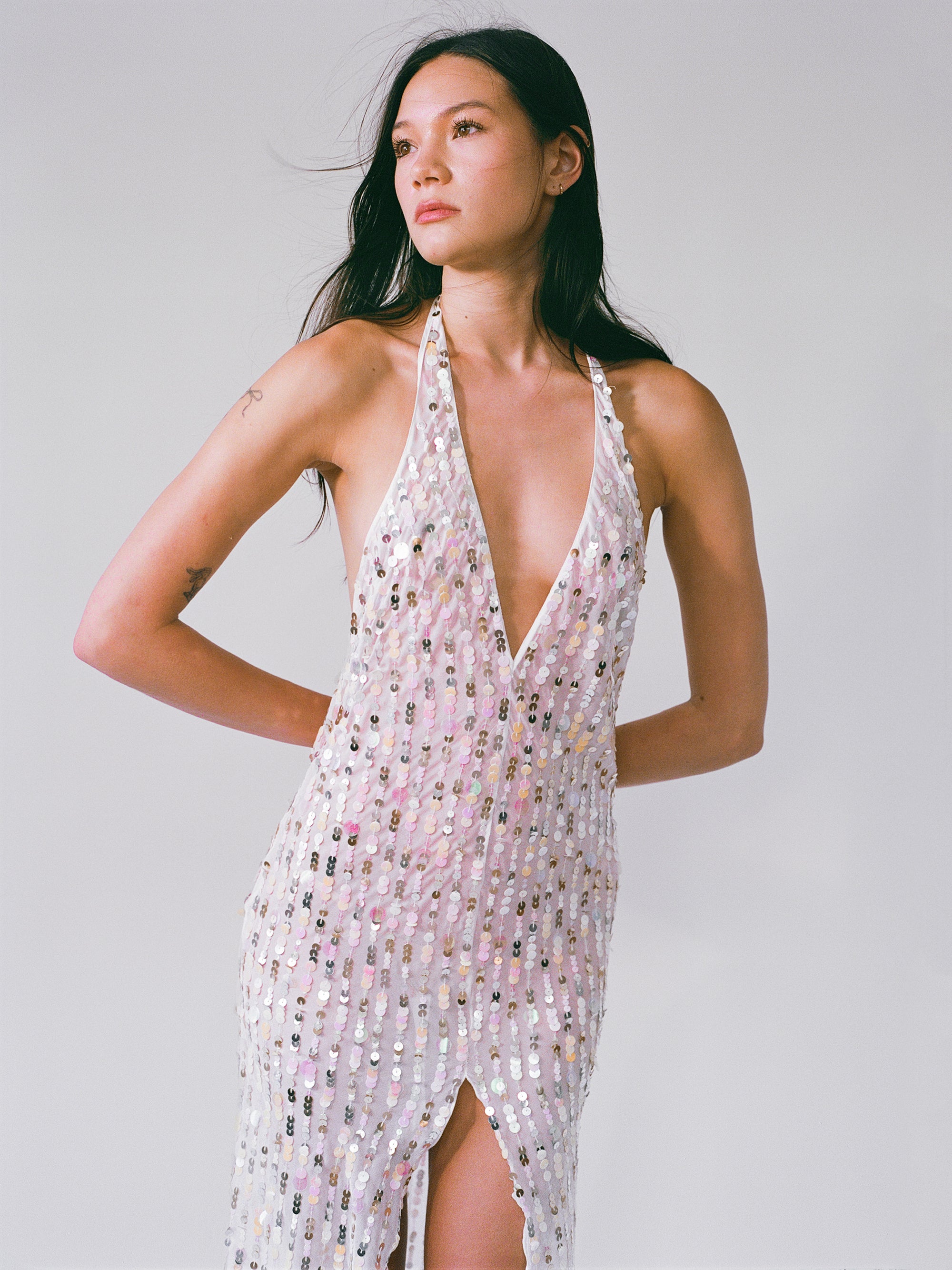 Harmony Dress - White Sequin