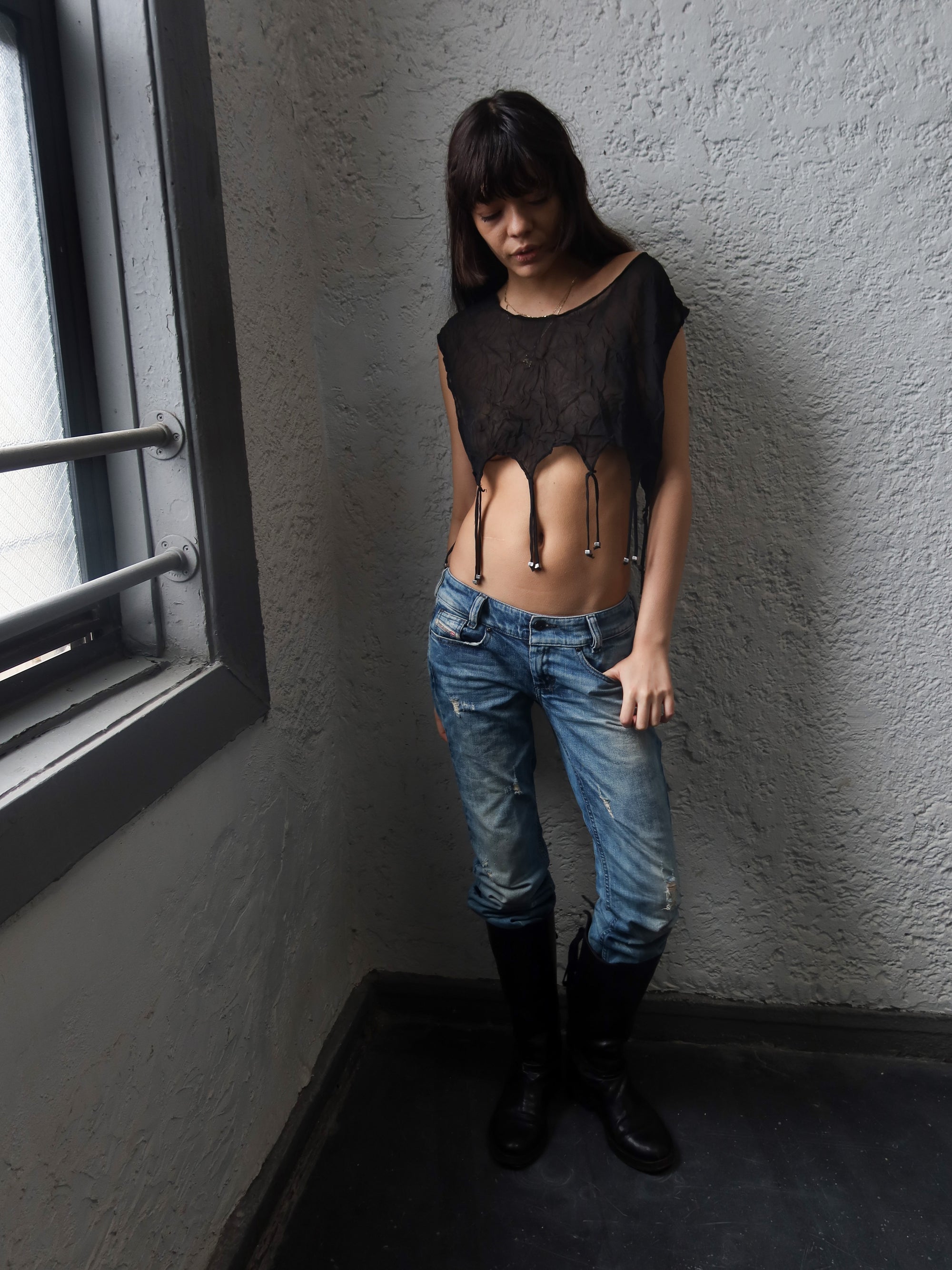 Vintage French Beaded Top