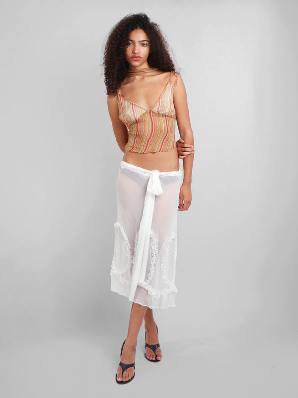 Romantic Midi Skirt - White