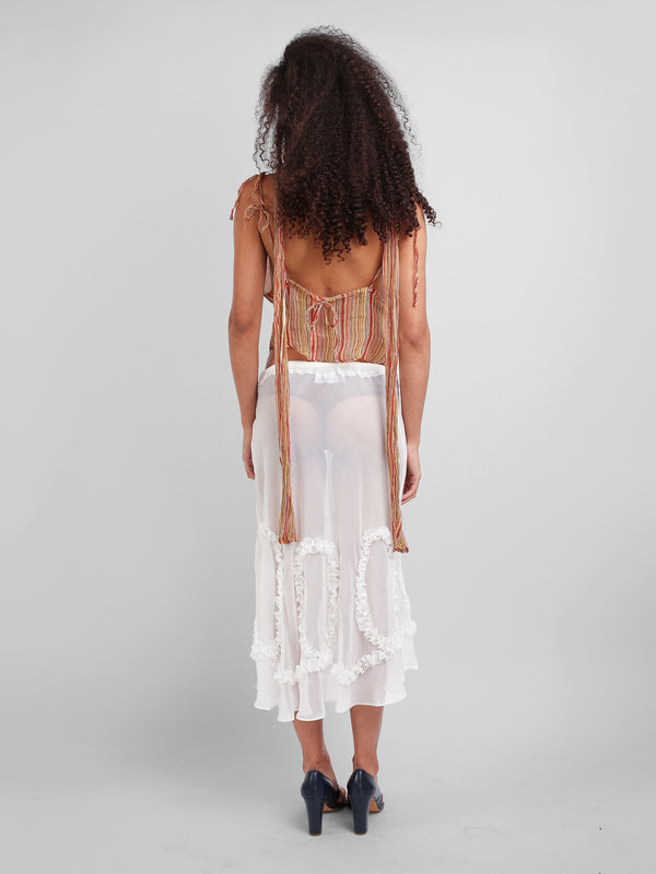 Romantic Midi Skirt - White