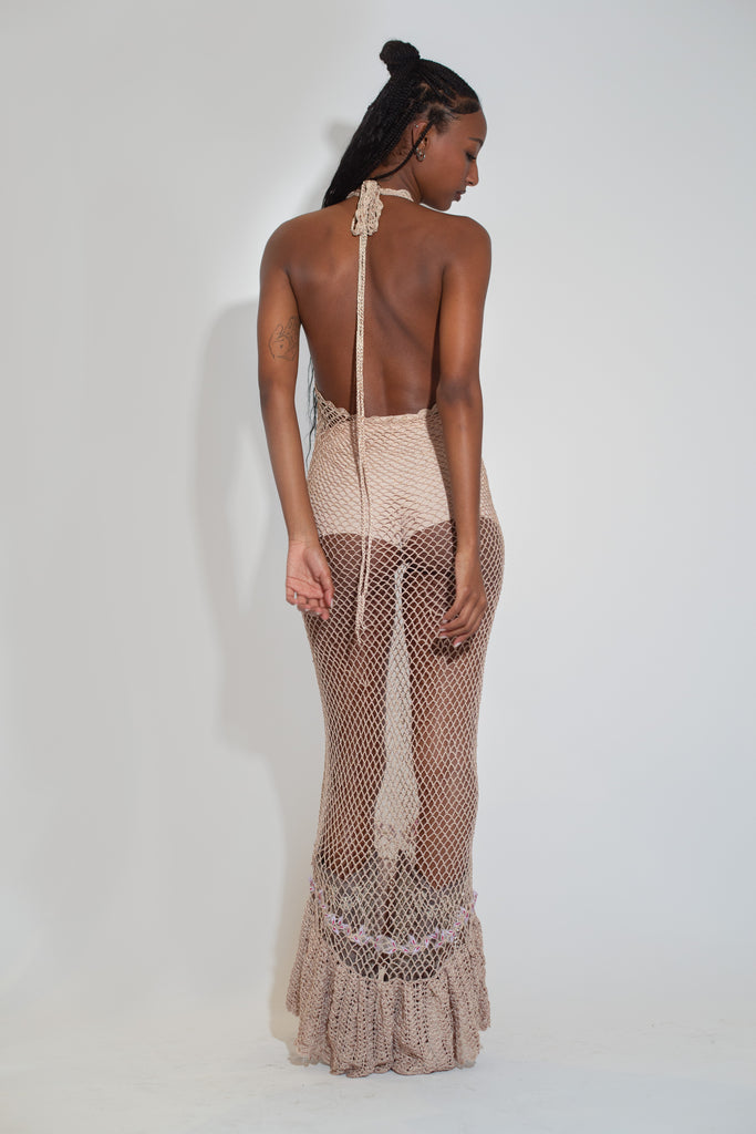 Isla Knit Dress - Nude