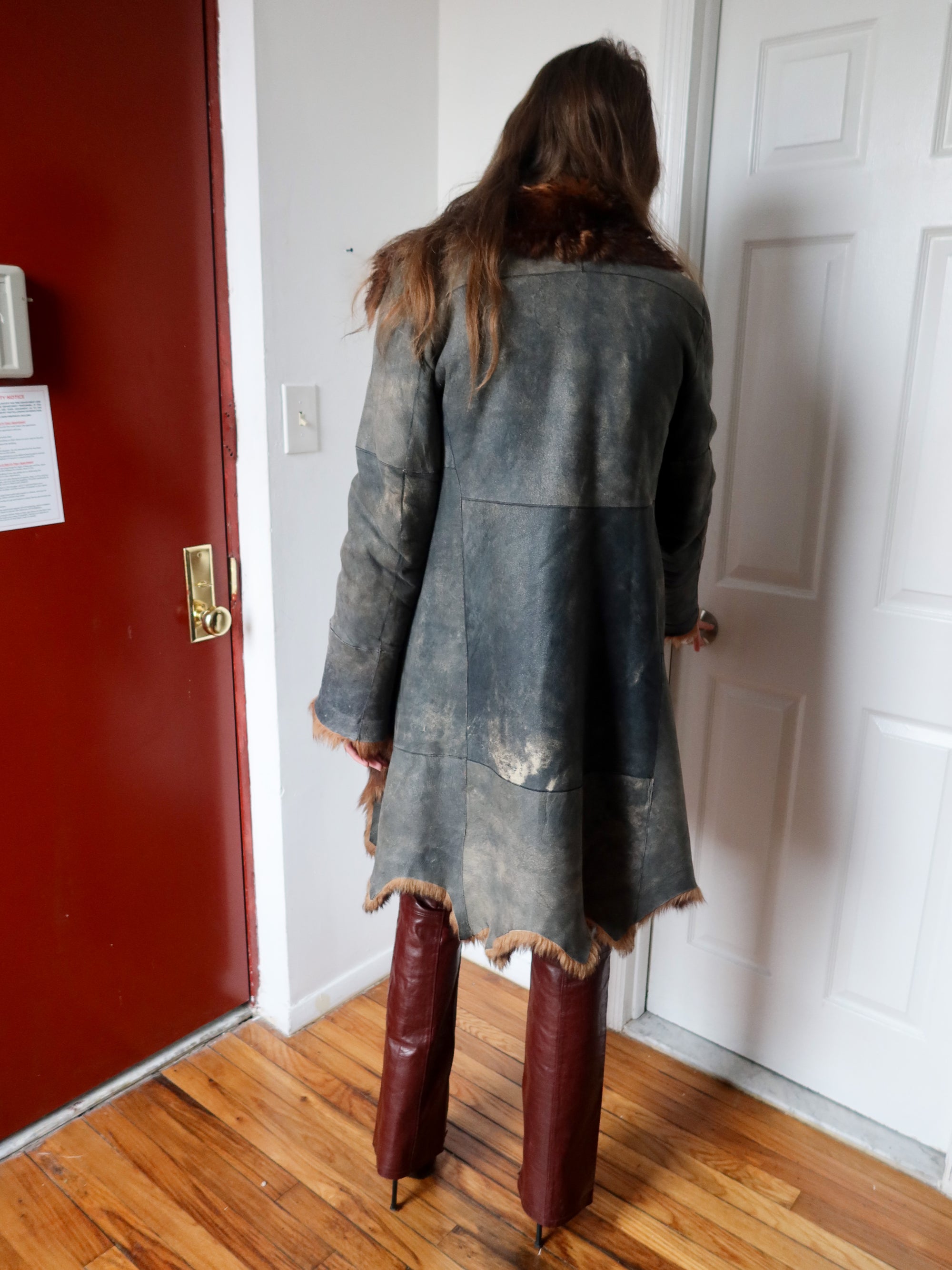 Vintage Plein Sud Lambskin Fur Coat