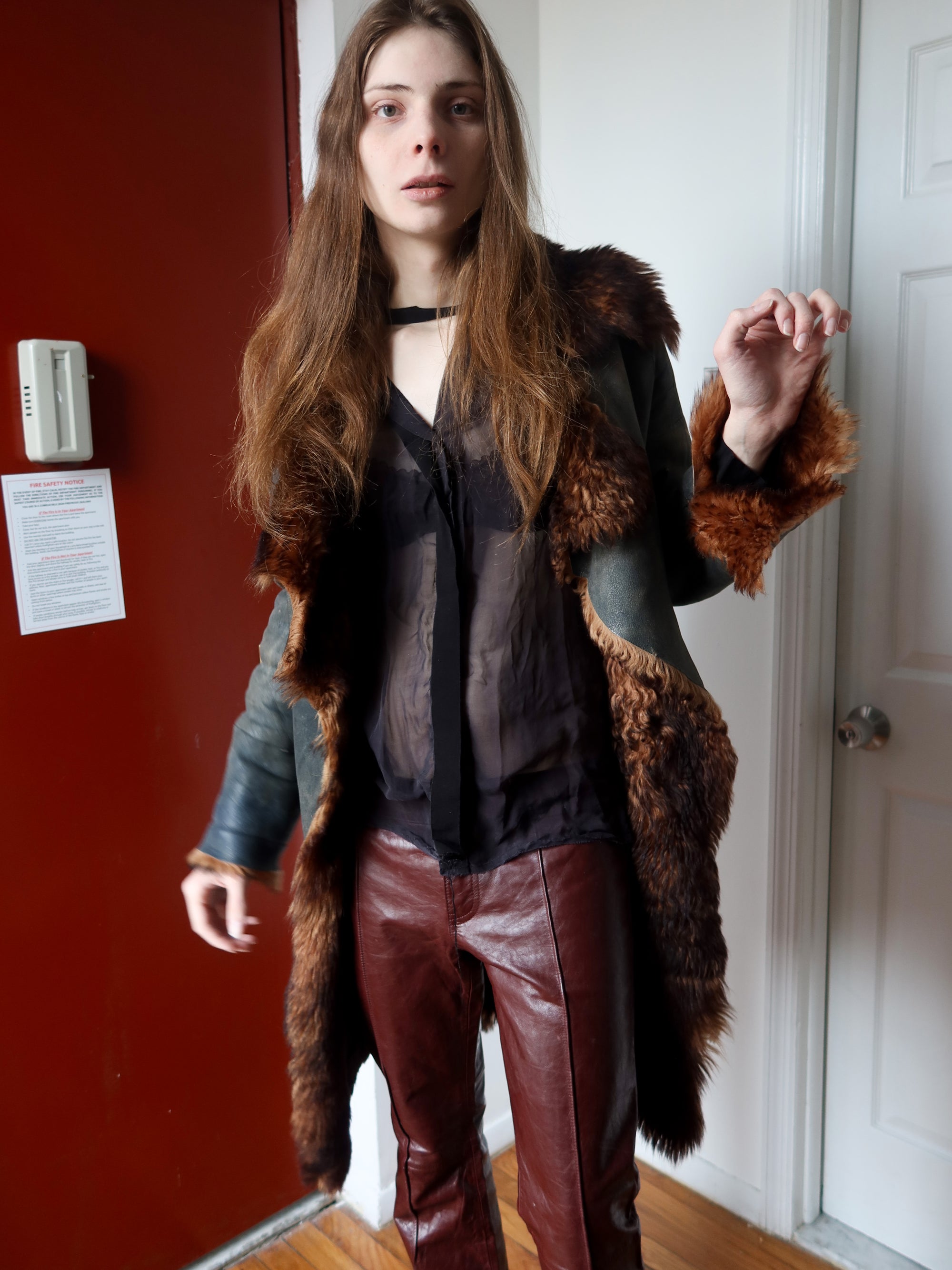 Vintage Plein Sud Lambskin Fur Coat